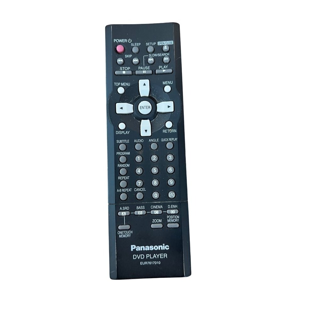 Panasonic EUR7617010 DVD Remote Control for DVDRP62 DVDRV22 DVD-RV27 DVD-RV32